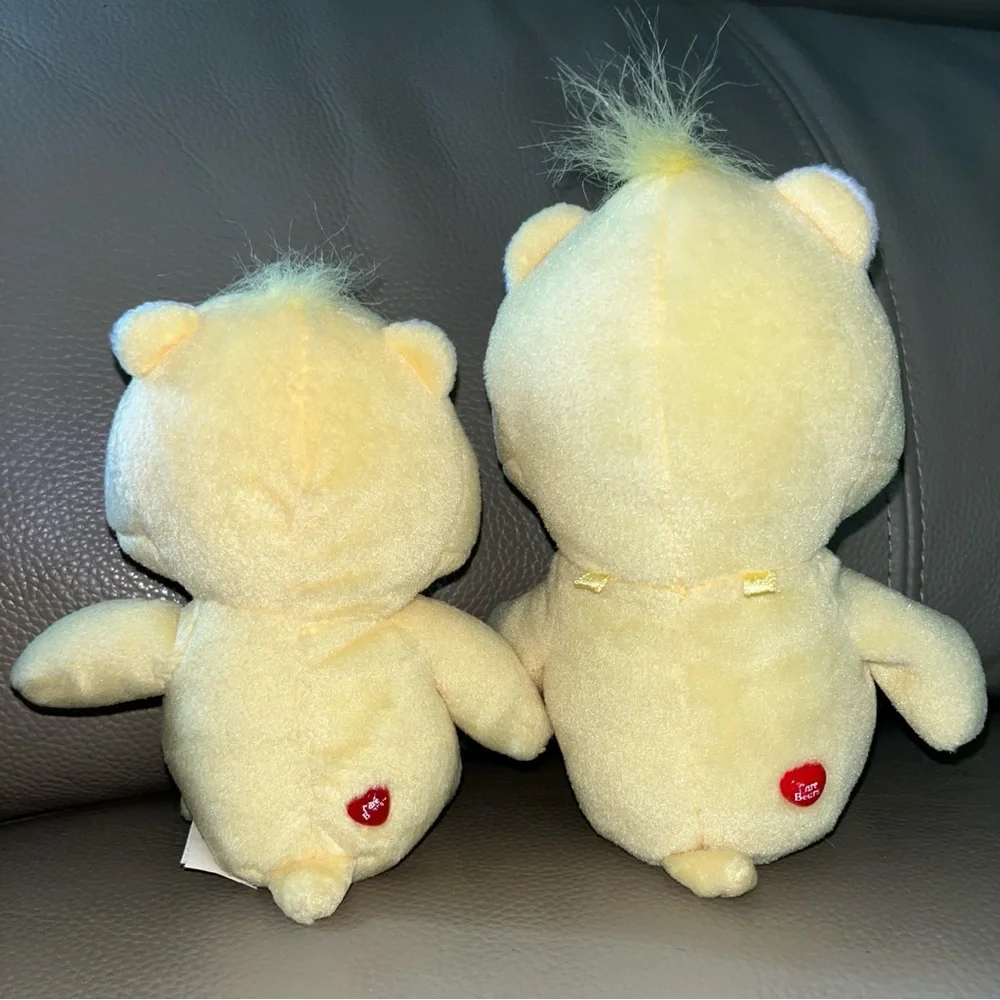 2 FUNSHINE CARE BEARS Vtg 2004/9” & 2002/7” yellow sunshine stuffed plush animal - Picture 4 of 16